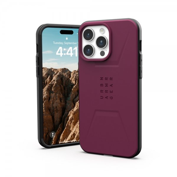 iPhone 15 Pro Max Deksel Civilian MagSafe Bordeaux