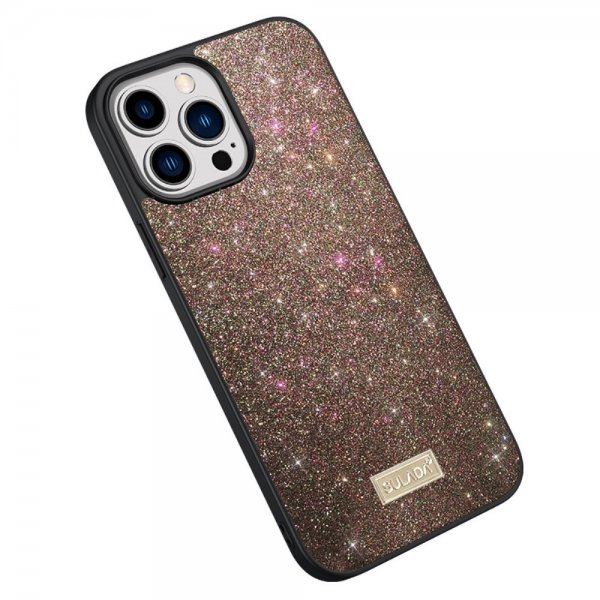 iPhone 15 Pro Max Deksel Glitter Rosegull