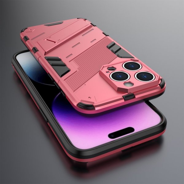 iPhone 15 Pro Max Deksel med Stativ Magenta