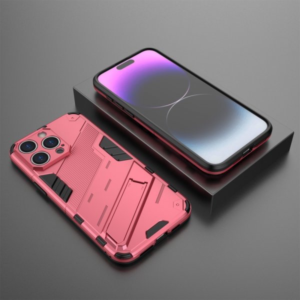 iPhone 15 Pro Max Deksel med Stativ Magenta