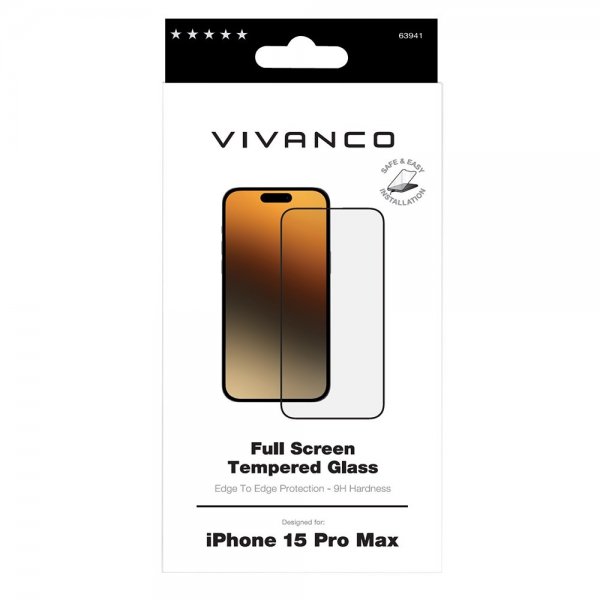 iPhone 15 Pro Max Skjermbeskytter Full Screen