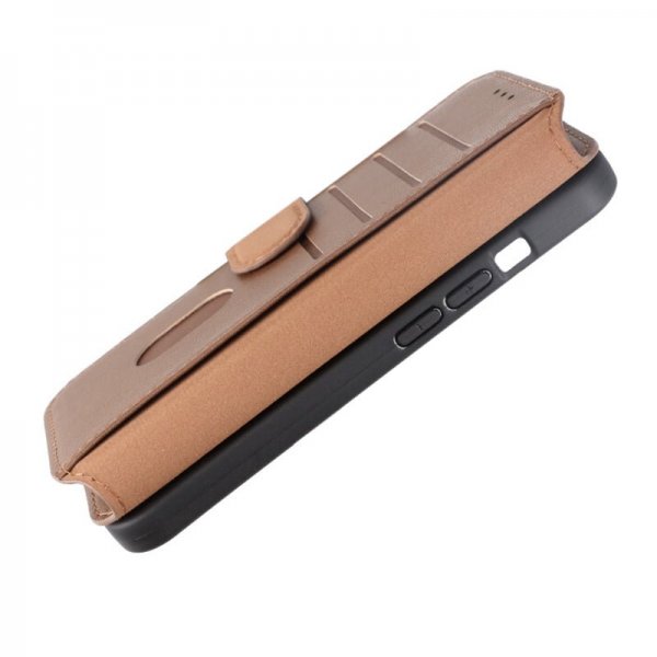 iPhone 15 Pro Etui Ekte Skinn Brun