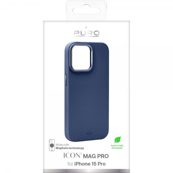 iPhone 15 Pro Deksel ICON Mag Pro Blå