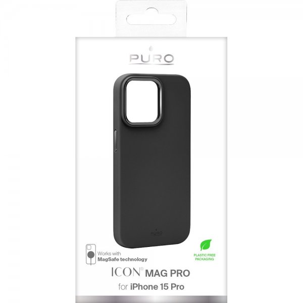 iPhone 15 Pro Deksel ICON Mag Pro Svart