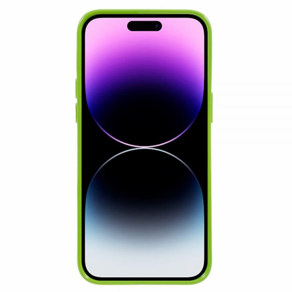 iPhone 15 Pro Deksel Jelly Glitter Grønn