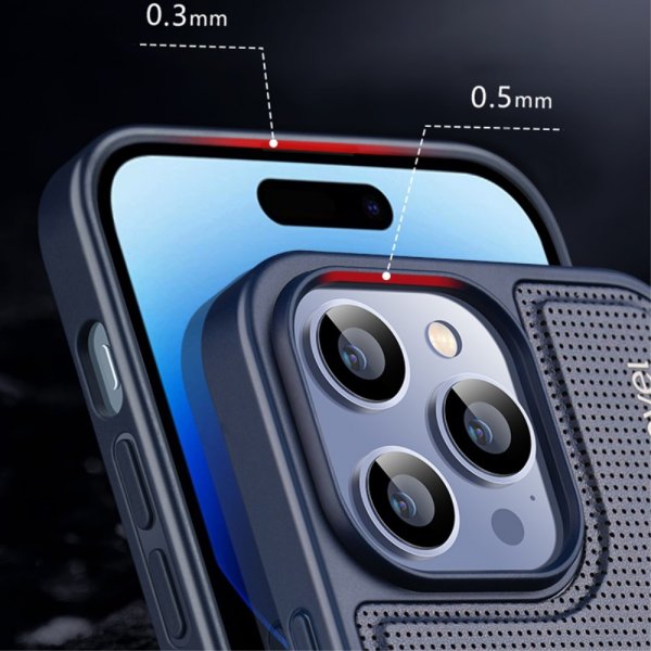 iPhone 15 Pro Deksel V-shape Blå