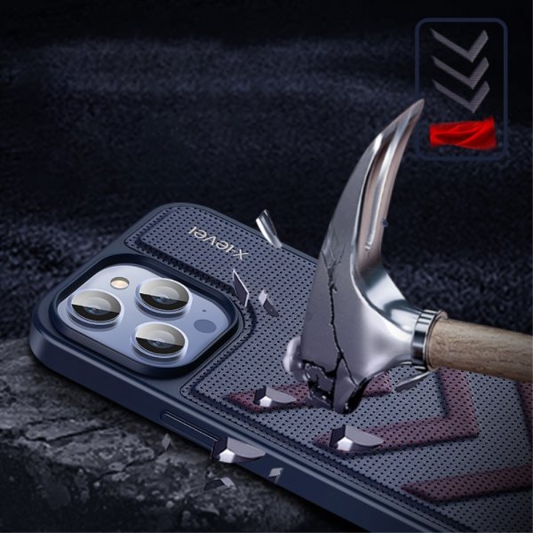 iPhone 15 Pro Deksel V-shape Blå