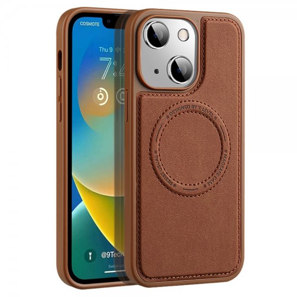 iPhone 15 Deksel MagSafe Denim Jacket Brun