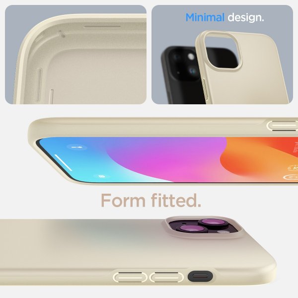 iPhone 15 Deksel Thin Fit Mute Beige