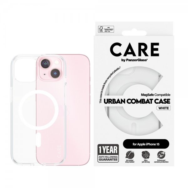 iPhone 15 Deksel Urban Combat MagSafe Hvit