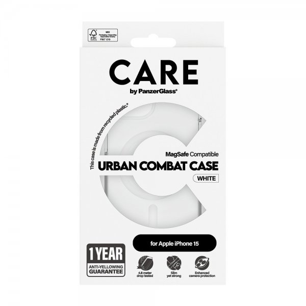 iPhone 15 Deksel Urban Combat MagSafe Hvit