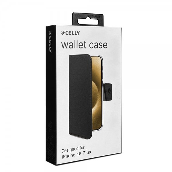 iPhone 16 Plus Etui Wally Wallet Case Svart
