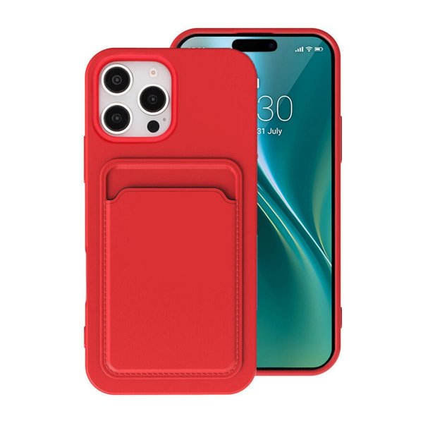 iPhone 16 Pro Max Deksel Kortholder Rød