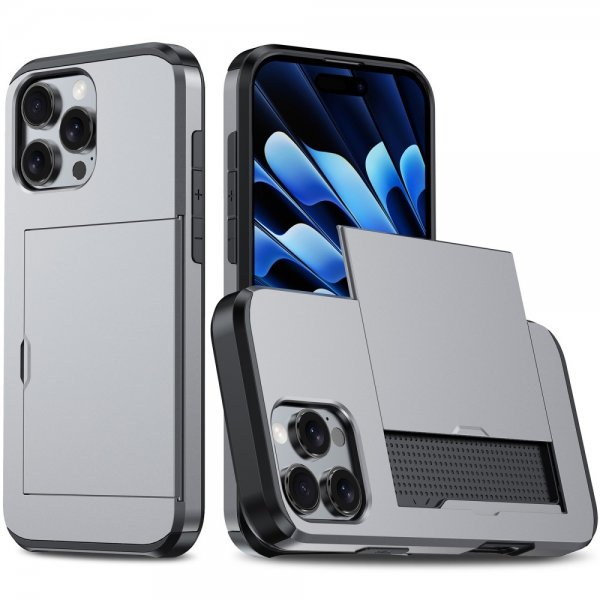iPhone 16 Pro Max Deksel Card Slide Grå