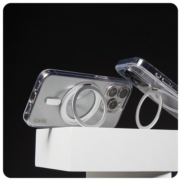 iPhone 16 Pro Max Deksel Kickstand MagSafe Sølv