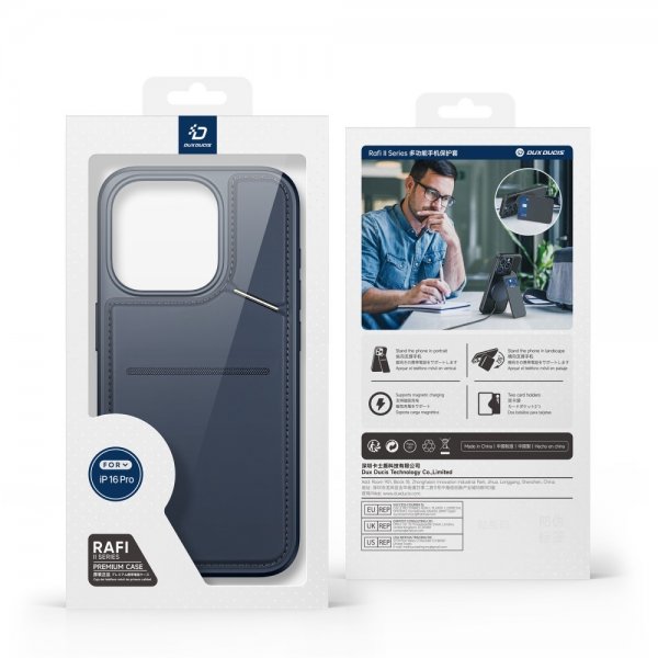 iPhone 16 Pro Max Deksel Rafi II Series MagSafe Blå