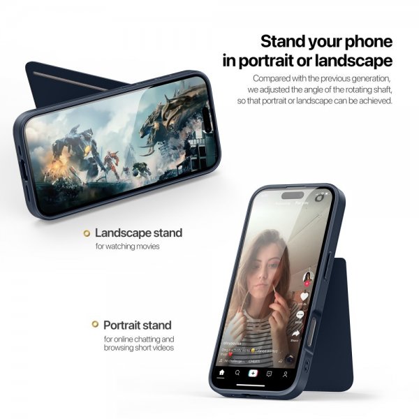 iPhone 16 Pro Max Deksel Rafi II Series MagSafe Blå