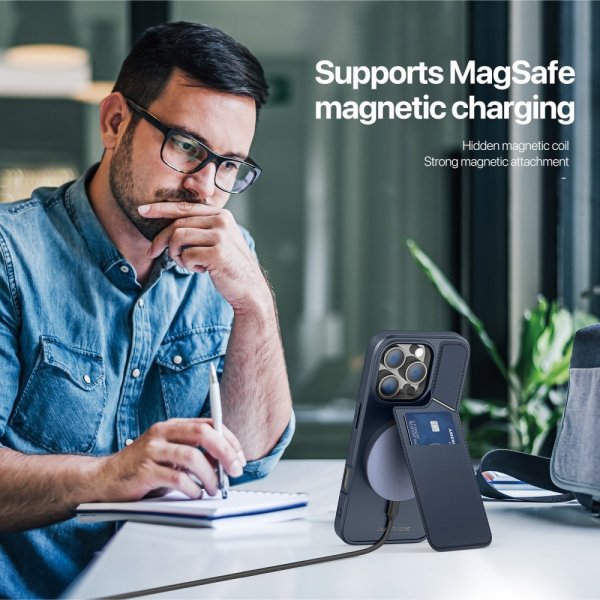 iPhone 16 Pro Max Deksel Rafi II Series MagSafe Blå