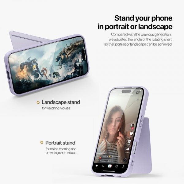 iPhone 16 Pro Max Deksel Rafi II Series MagSafe Lilla