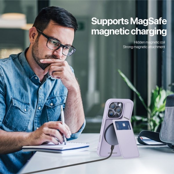 iPhone 16 Pro Max Deksel Rafi II Series MagSafe Lilla