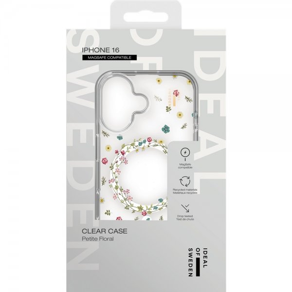 iPhone 16 Deksel Clear Case MagSafe Petite Floral