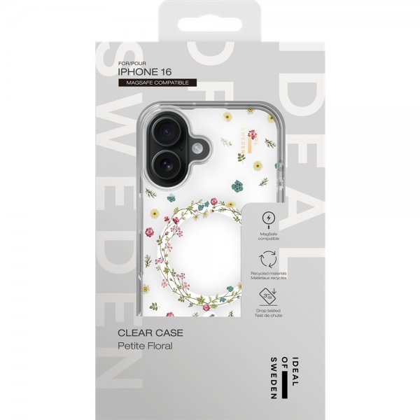 iPhone 16 Deksel Clear Case MagSafe Petite Floral