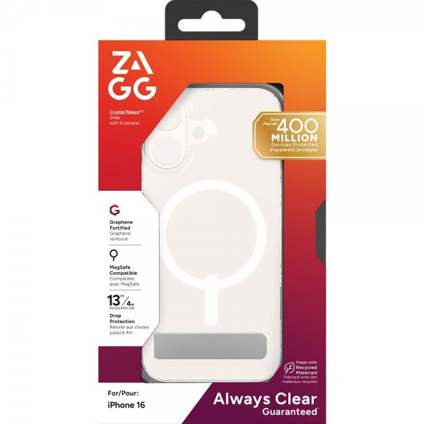 iPhone 16 Deksel Crystal Palace Snap Kickstand Transparent