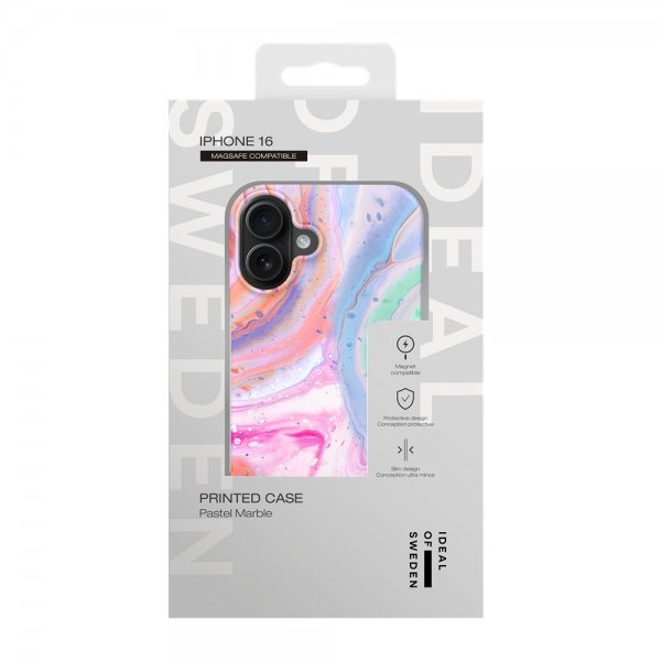 iPhone 16 Deksel Printed Case MagSafe Pastel Marble