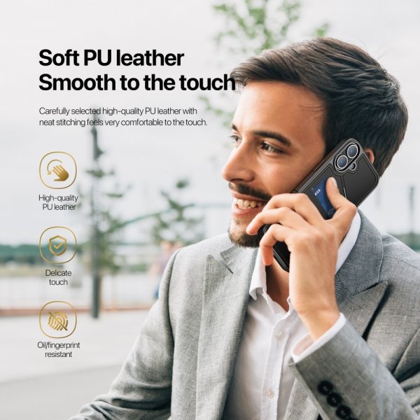 iPhone 16 Deksel Rafi II Series MagSafe Svart