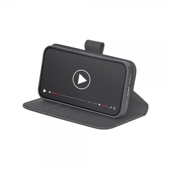iPhone 16e/17e Etui Wallet Stand Svart