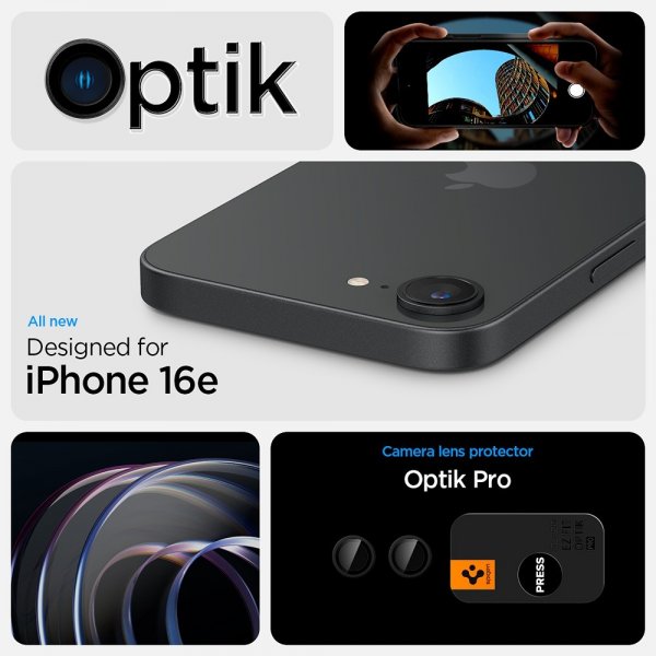iPhone 16e/17e Kamerabeskytter GLAS.tR EZ Fit Optik Pro 2-pakning