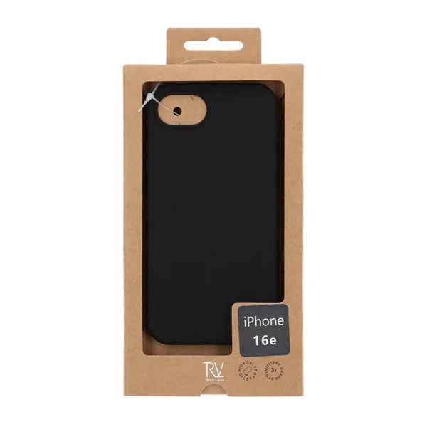 iPhone 16e/17e Deksel Silikon Svart