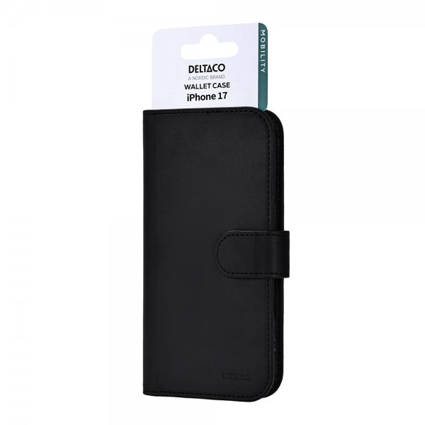iPhone 17 Etui Lommebok Svart