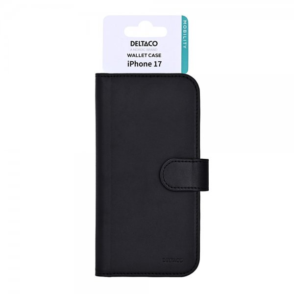 iPhone 17 Etui Lommebok Svart