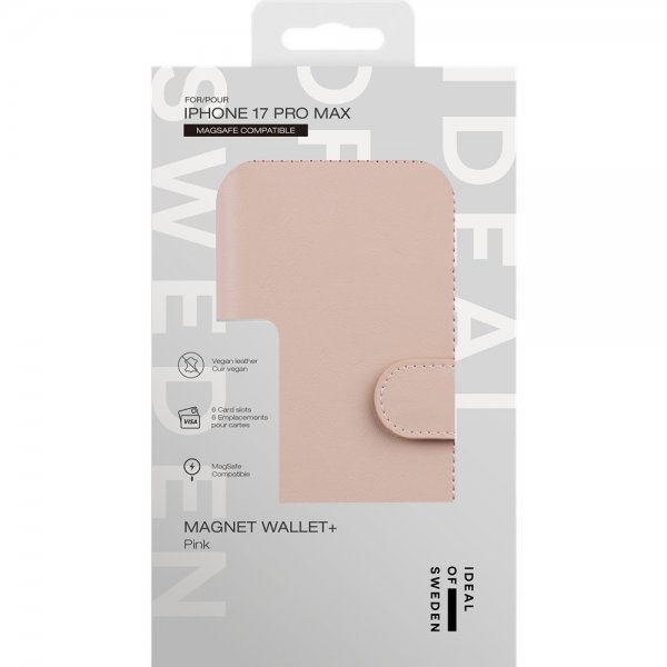 iPhone 17 Pro Max Etui Magnet Wallet+ MagSafe Rosa