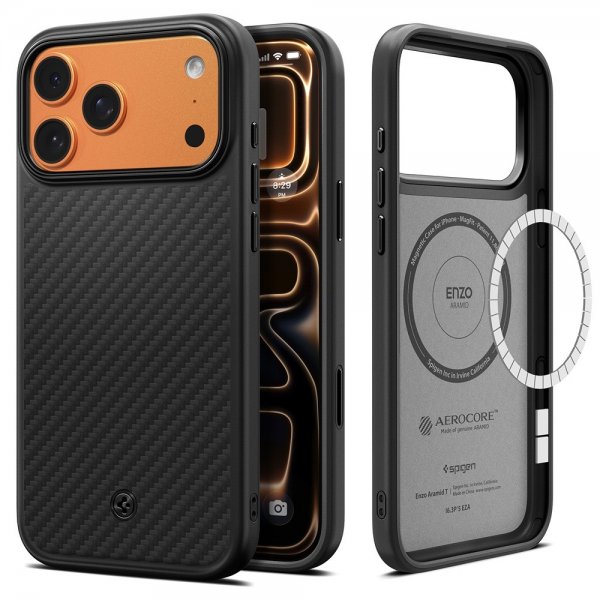 iPhone 17 Pro Max Deksel Enzo Aramid T MagFit Svart