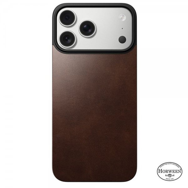 iPhone 17 Pro Skin Mag Leather Back Rustic Brown