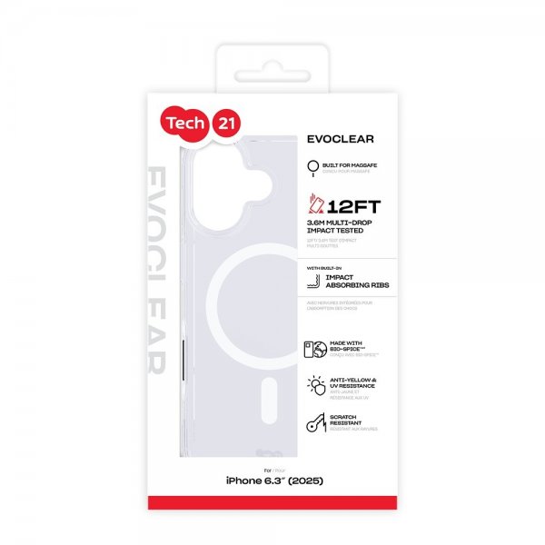 iPhone 17 Deksel EvoClear MagSafe Transparent