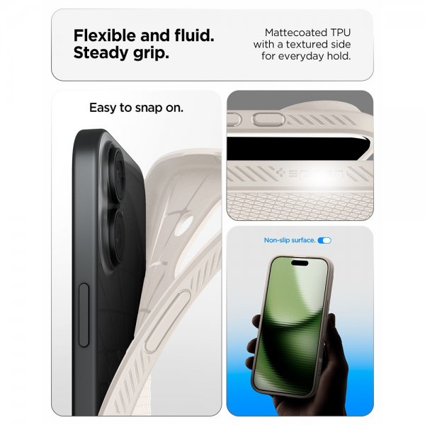 iPhone 17 Deksel Liquid Air Natural Titanium
