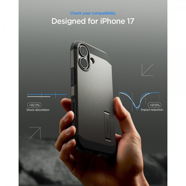 iPhone 17 Deksel Tough Armor T MagFit Gunmetal