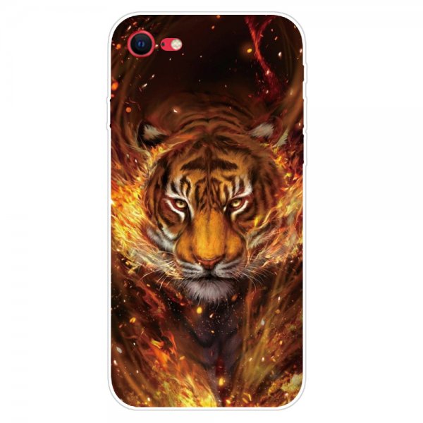 iPhone 7/8/SE Deksel Motiv Brann Og Tiger