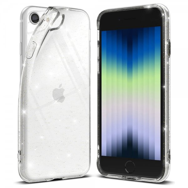 iPhone 7/8/SE Deksel Air Glitter Clear