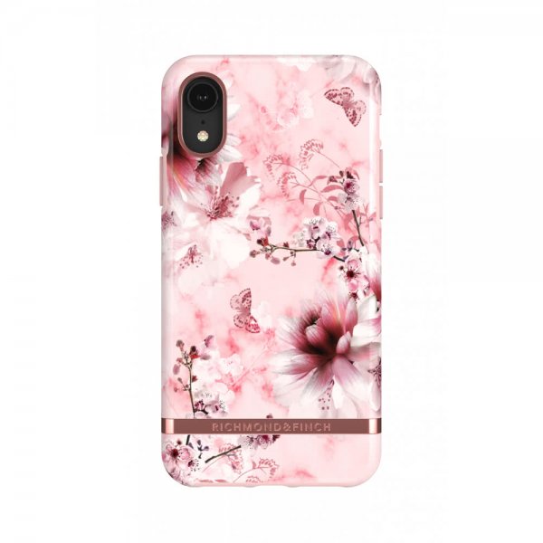 iPhone Xr Deksel Pink Marble Floral