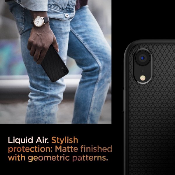 iPhone Xr Deksel Liquid Air Matte Black