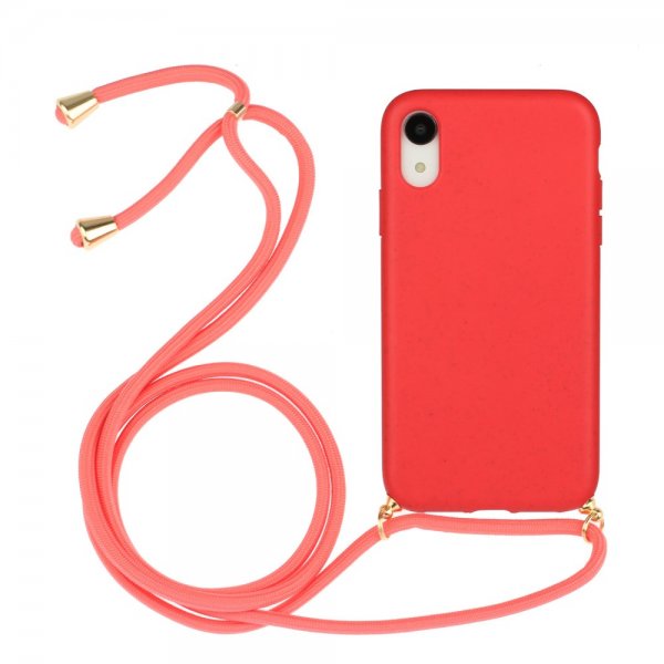 iPhone Xr Deksel med Stropp Rød
