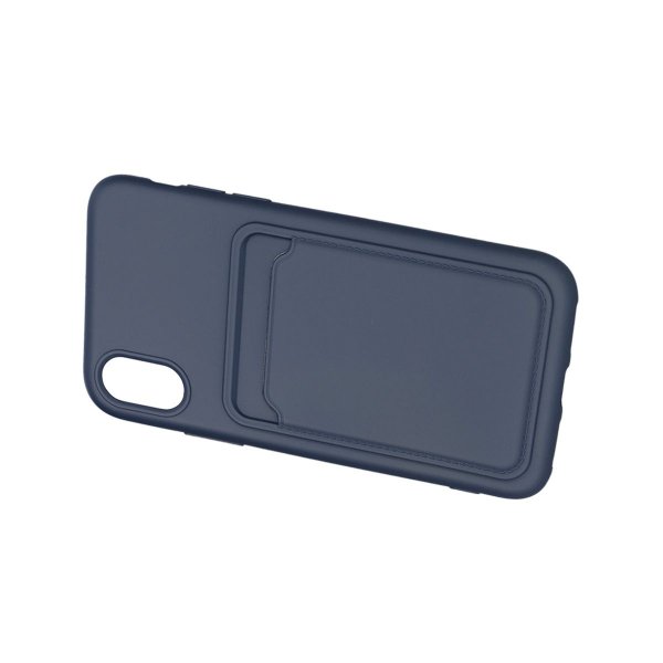 iPhone X/iPhone Xs Deksel Kortholder Blå