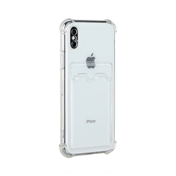 iPhone X/iPhone Xs Deksel Kortholder Støtsikker Transparent