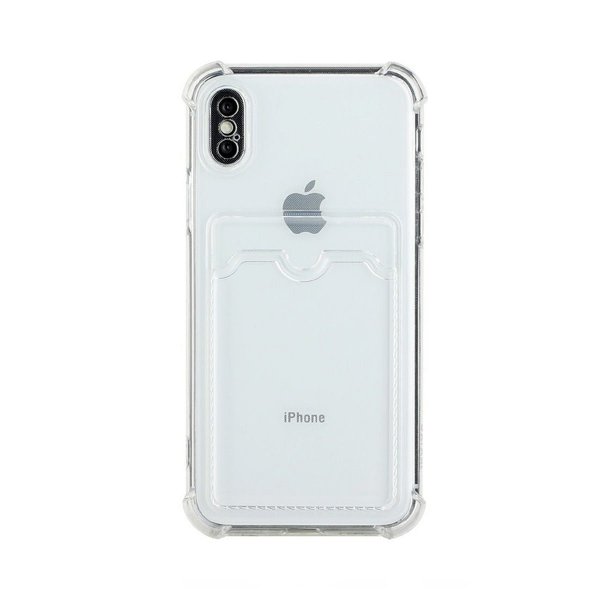 iPhone X/iPhone Xs Deksel Kortholder Støtsikker Transparent
