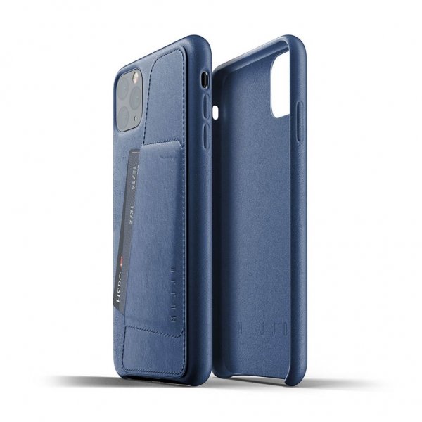 iPhone 11 Pro Max Deksel Full Leather Wallet Case Monaco Blue