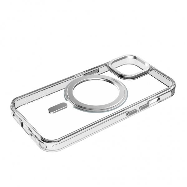 iPhone 15 Deksel Recycled Plastic Transparant Loop Stand Back Cover Klar